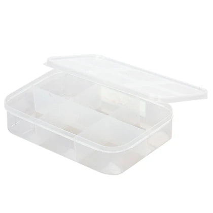 Amson Transparent Plastic 6 Partition Organiser Container 275x182x62 cm