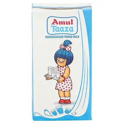 Amul Taaza Toned Milk 500 ml (Tetra Pak)
