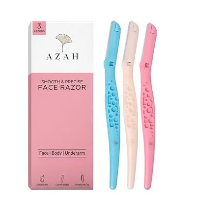 Azah Reusable Face Razor for Women with German Blade