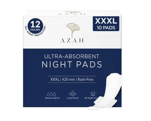 Azah XXXL Night Sanitary Pads (Pack of 10)