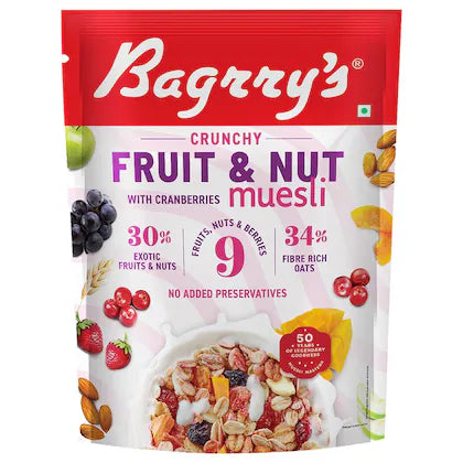 Bagrry's Crunchy Fruit & Nut Muesli with Cranberries 375 g