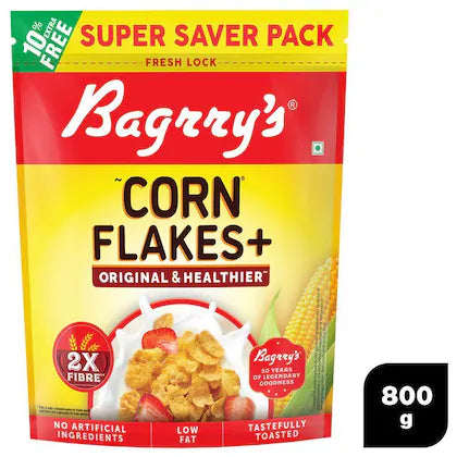 Bagrry's Original & Healthier Cornflakes Plus 800 g
