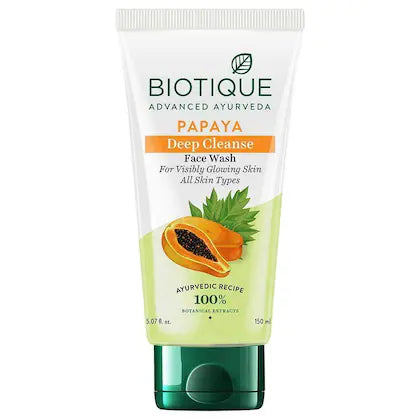 Biotique Advanced Ayurveda Papaya Deep Cleanse Face Wash 150 ml (Tube)