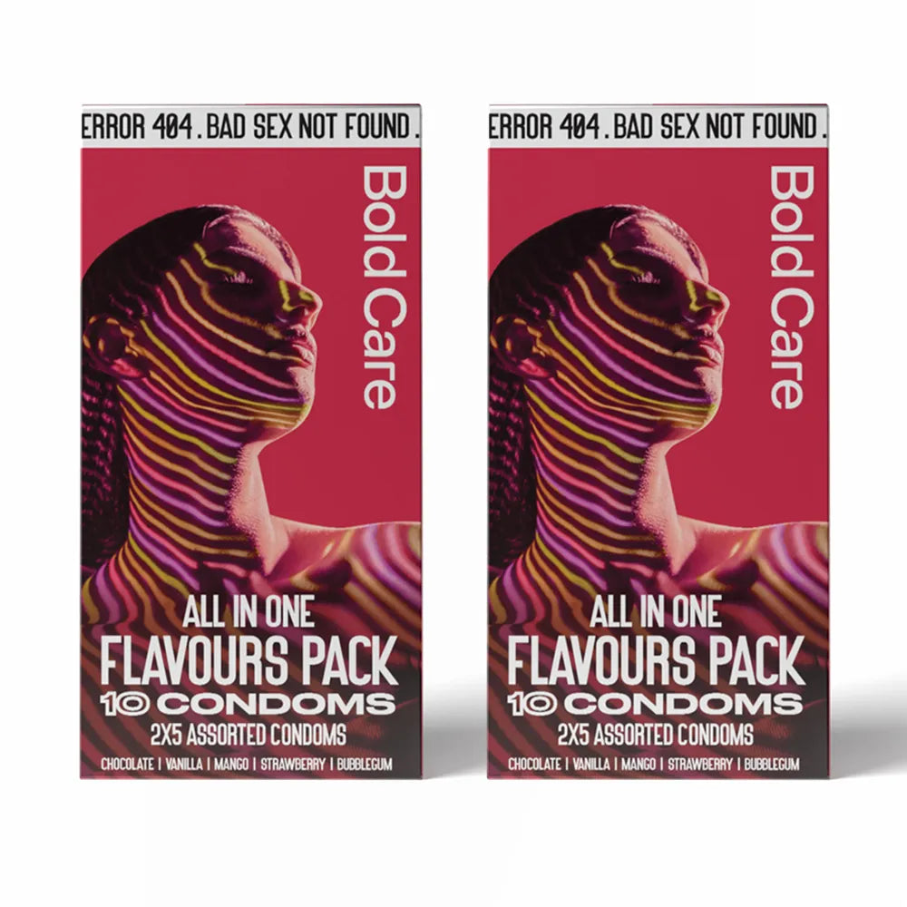 Bold Care 404 By Bold Care Strawberry Flavoured Condoms 10 pc Combo