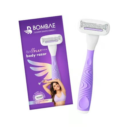 Bombae Rollplay Glow Cartridge Women's Razor (White and Purple)
