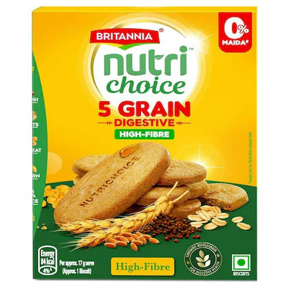 Britannia Nutri Choice Hi-Fibre 5 Grain Digestive Biscuits 200 g