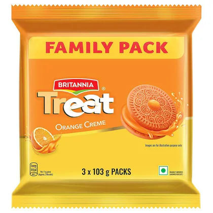 Britannia Treat Orange Cream Biscuit 309 g