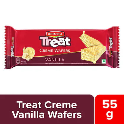 Britannia Treat Vanilla Creme Wafer Biscuit 55 g