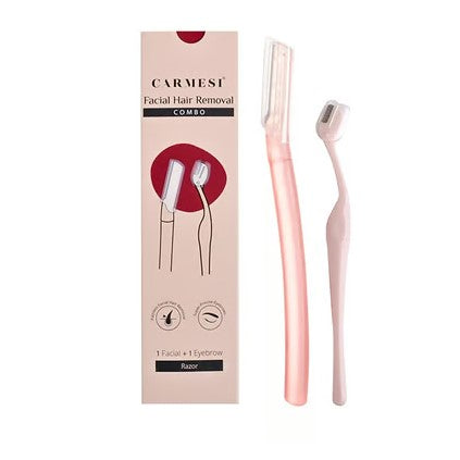 Carmesi Natural Face Hair Removal Combo - Face Razor & Eyebrow Razor