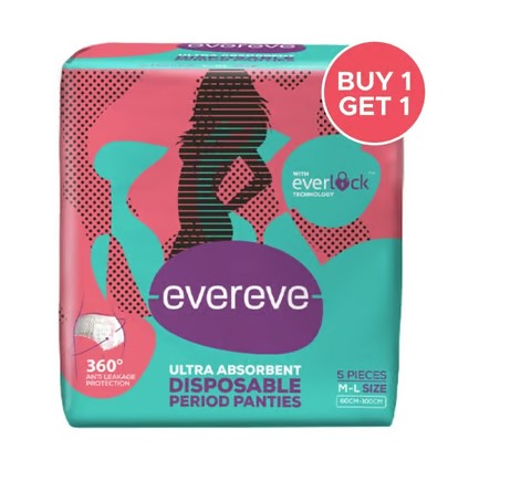 Evereve Ultra Absorbent Disposable Period Panty (M-L Size) - Buy 1 Get 1 Free