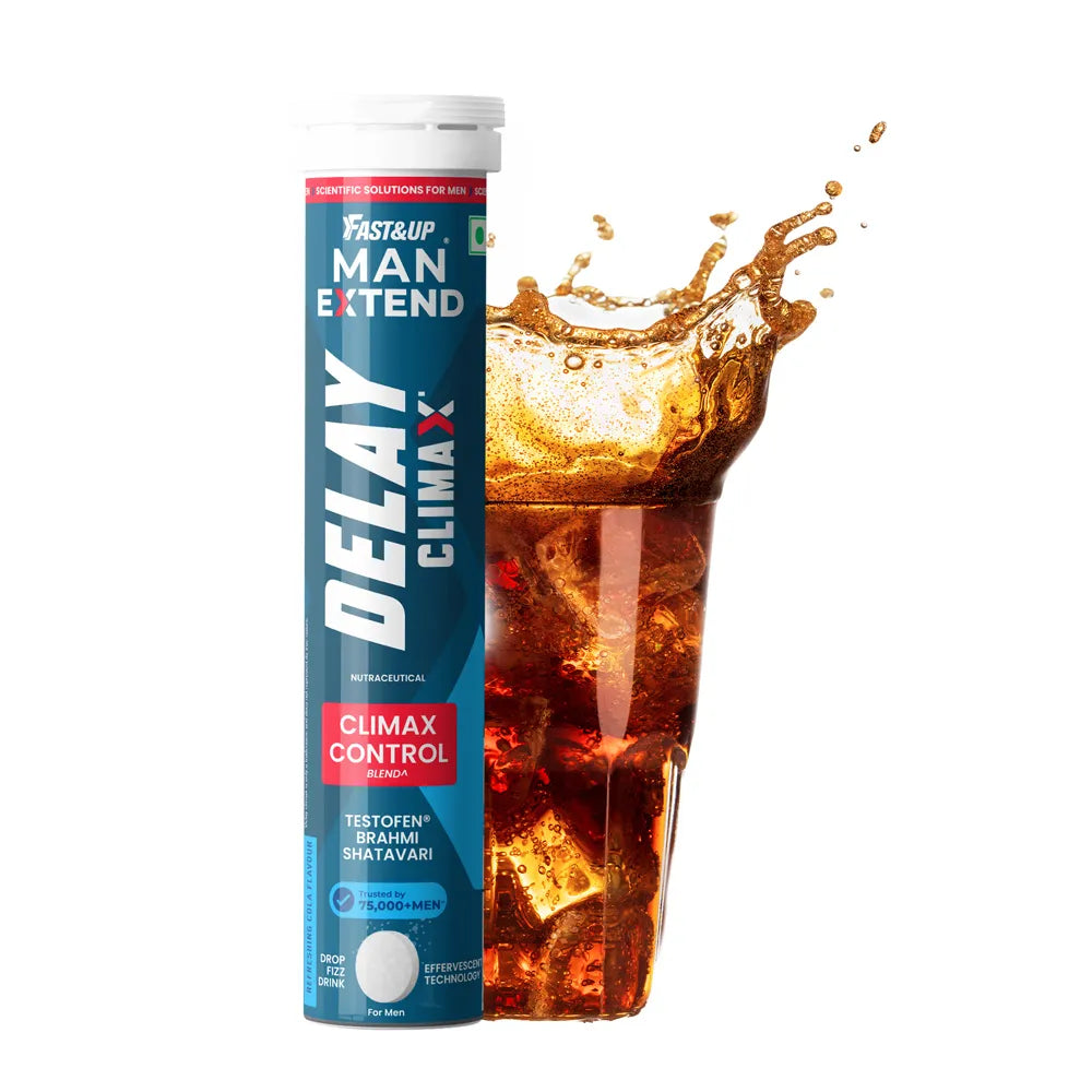 Fast&Up Man Extend Delays Climax Testosterone Booster - Cola Flavour Effervescent Tablets