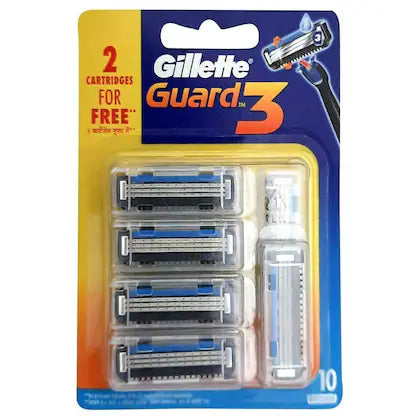 Gillette Guard 3 Cartridges 10 pcs (Get 2 Cartridges Free)