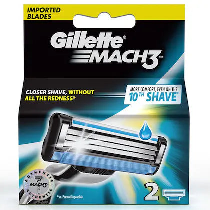 Gillette Mach3 Shaving Cartridge 3 Blades 2 pcs