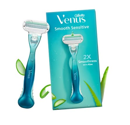 Gillette Venus Smooth Hair Removal Cartridge Women's Razor with Aloe Vera