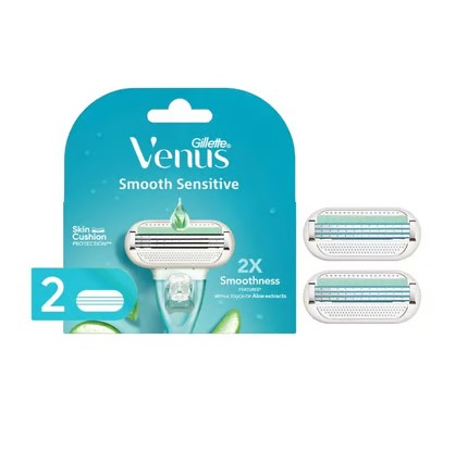 Gillette Venus Smooth Women Hair Removal Women's Razor Cartridge (Aloe Vera Glidestrip)