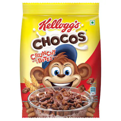 Kellogg's Crunchy Bites, Source of Calcium, High in Protein, with 10 Essential Vitamins & Minerals, Source of Fibre, Breakfast Cereal for Kids 22 g