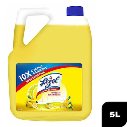 Lizol Citrus Disinfectant Surface Cleaner 5 L