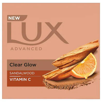 Lux Advanced Clear Glow Sandalwood + Vitamin C Soap 150 g (Pack of 3)