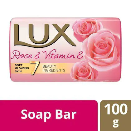 Lux Rose & Vitamin E Soft Glowing Skin Soap Bar 100 g
