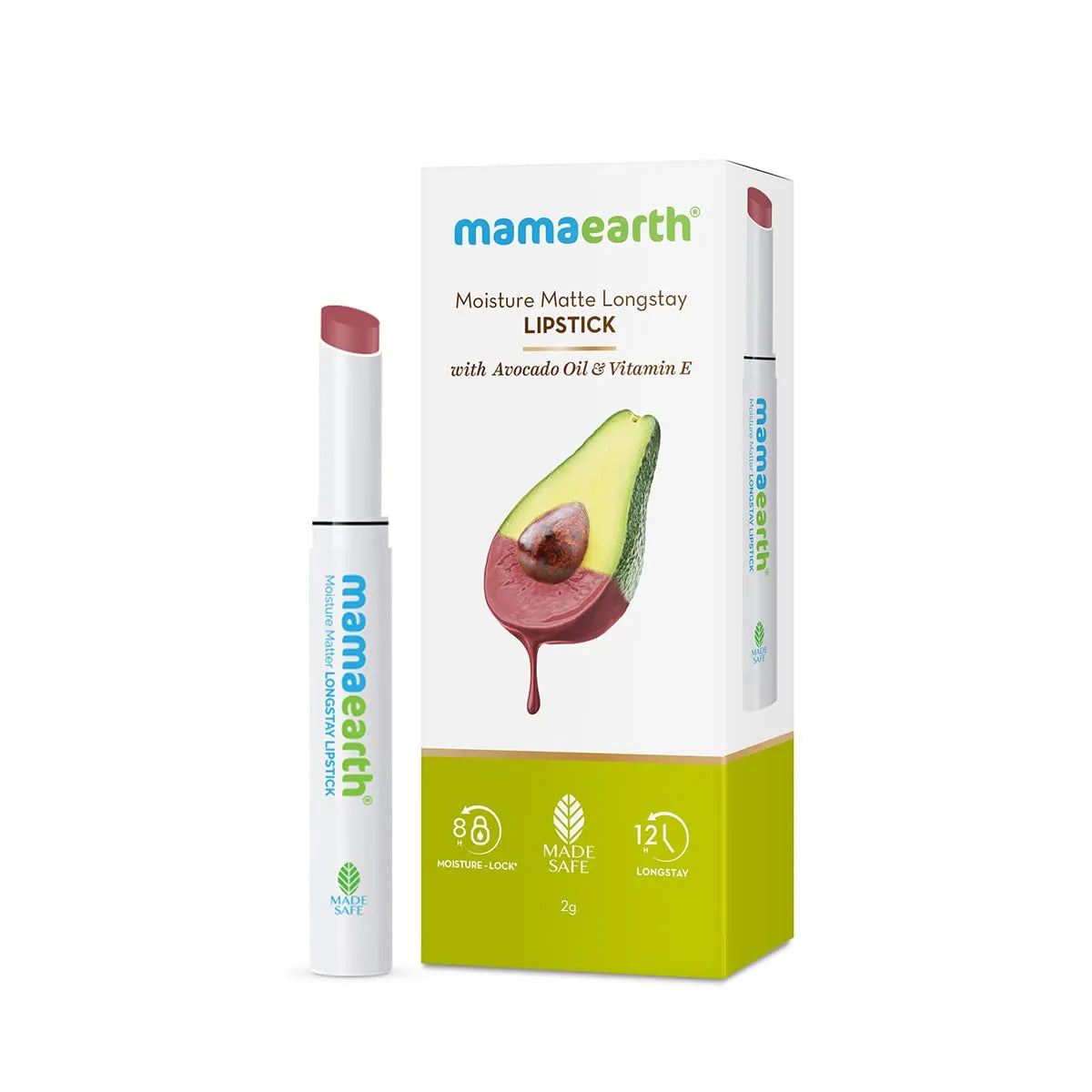 Mamaearth Moisture Matte Longstay Lipstick - Plum Punch | Moisturizing