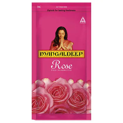 Mangaldeep Rose Ziplock Puja Agarbatti 108 pcs
