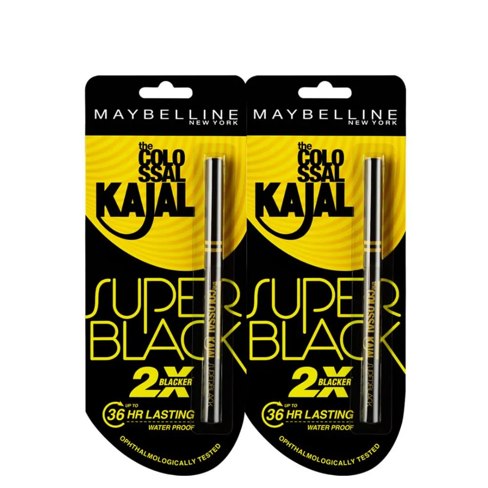 Maybelline New York Colossal Kajal Black Pack Of 2 - Black