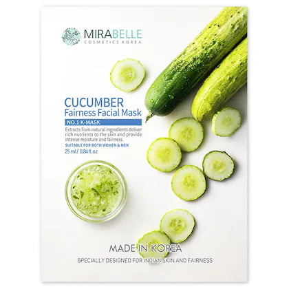Mirabelle Korea Cucumber Fairness Facial Mask 25 ml