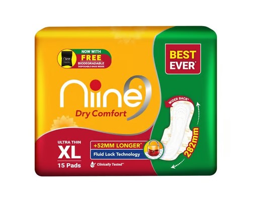 Niine Dry Comfort Ultra Thin Sanitary Pads (with Disposable Bags)