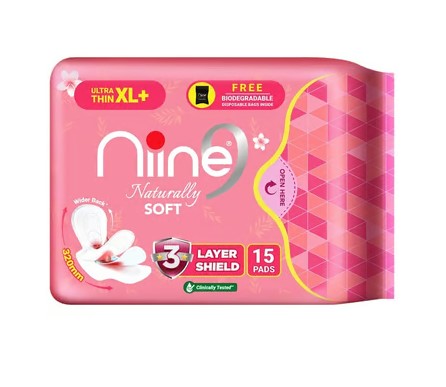 Niine Naturally Soft Ultra Thin XL+ Sanitary Pads