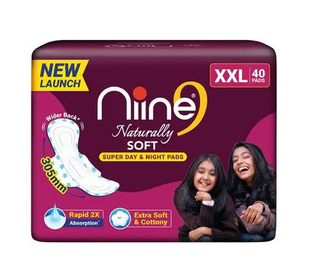 Niine Soft Day & Night Sanitary Pads (XXL) (40 Pieces)