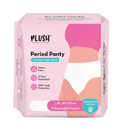 Plush Comfort High Waist Disposable Period Panty (L-XL)