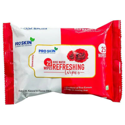 Pro Skin Rose Water Refreshing Wipes 25 pcs