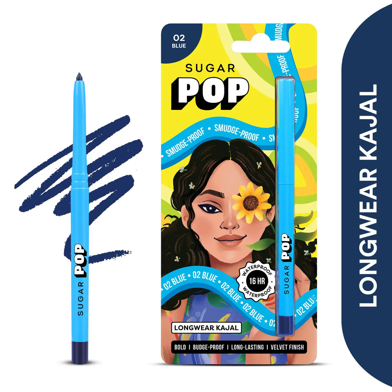 SUGAR POP Longwear Kajal- 02 Blue