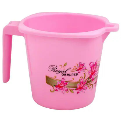 Saaj Assorted Printed Square Plastic Bath Mug 1 L
