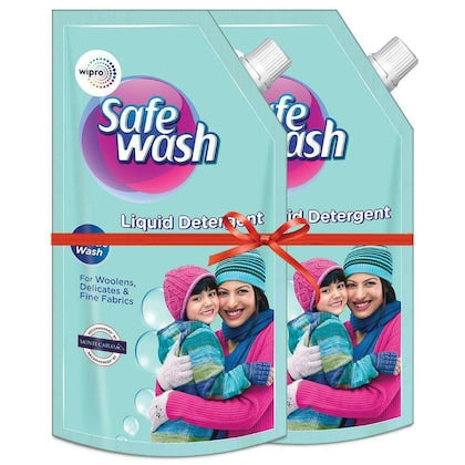 Safewash Wollen, Delicate & Fine Fabrics Liquid Detergent 1 kg (Buy 1 Get 1 Free)