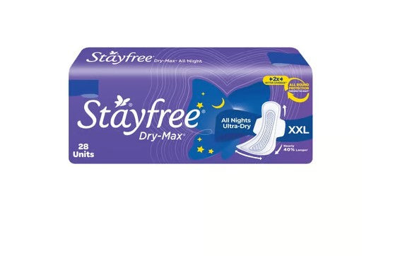 Stayfree Dry Max All Night Sanitary Pads (XL/XXL)