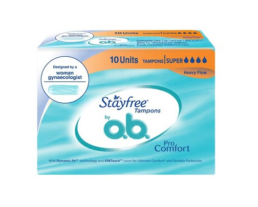 Stayfree OB-Super Pro Comfort Tampons