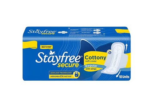 Stayfree Secure Cottony Soft Sanitary Pads (Regular Wings)