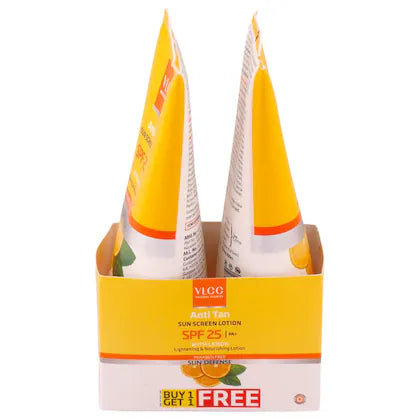 VLCC Sun Defense SPF 25 PA+ Anti Tan Sun Screen Lotion 150 g (Buy 1 Get 1 Free)