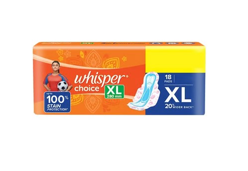 Whisper Choice Stain Protection Wings Sanitary Pads