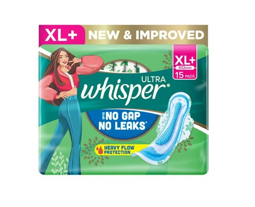 Whisper Ultra Clean Sanitary Pads (15 pieces)