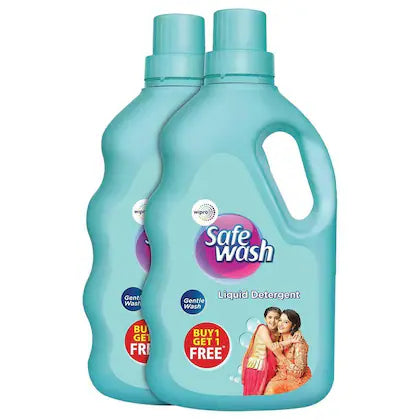 Wipro Safewash Liquid Detergent 500 g (Buy 1 Get 1 Free)