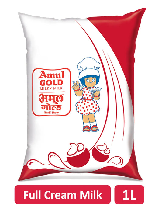 Amul Gold Full Cream Fresh Milk (Pouch)