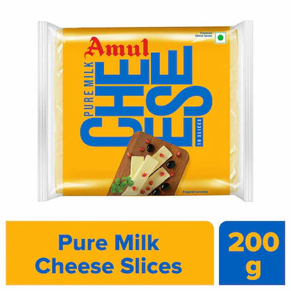 Amul Plain Cheese Slices 200 g (Pack of 10)