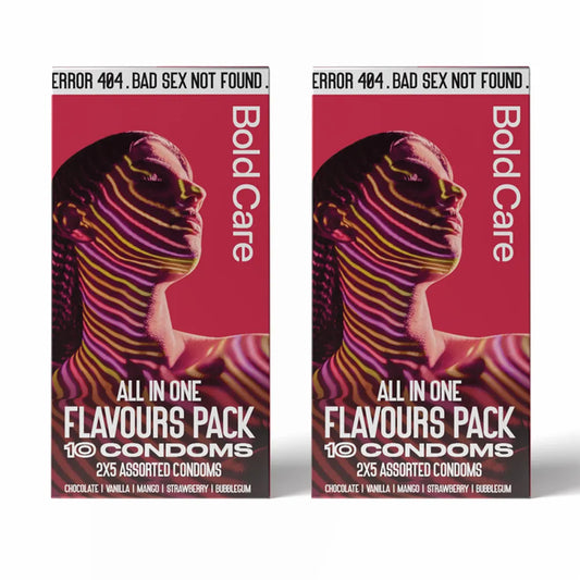 Bold Care 404 By Bold Care Strawberry Flavoured Condoms 10 pc Combo
