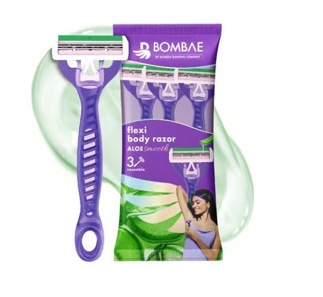 Bombae Flexi Aloe Smooth Disposable Women's Razor - Pack of 3
