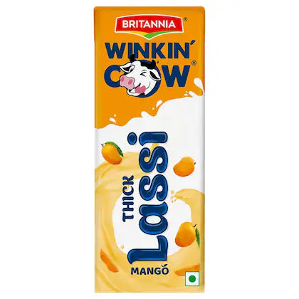 Britannia Winkin Cow Mango Thick Lassi 180 ml (Tetra Pak)