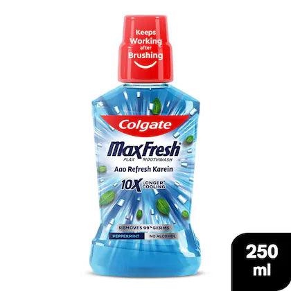 COLGATE MaxFresh Plax Peppermint Fresh Mouthwash 250 ml