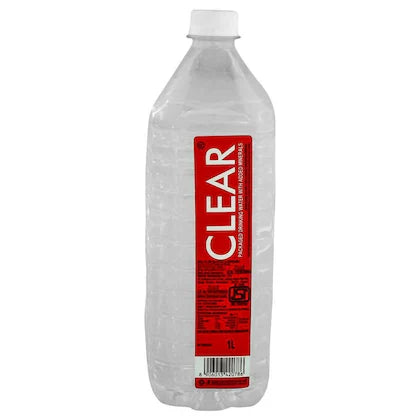 Clear Packaged Drinking Water with Added Minerals 1 L
