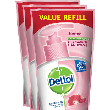 Dettol Skincare pH-Balanced Liquid Handwash Refill 175 ml (Pack of 3)
